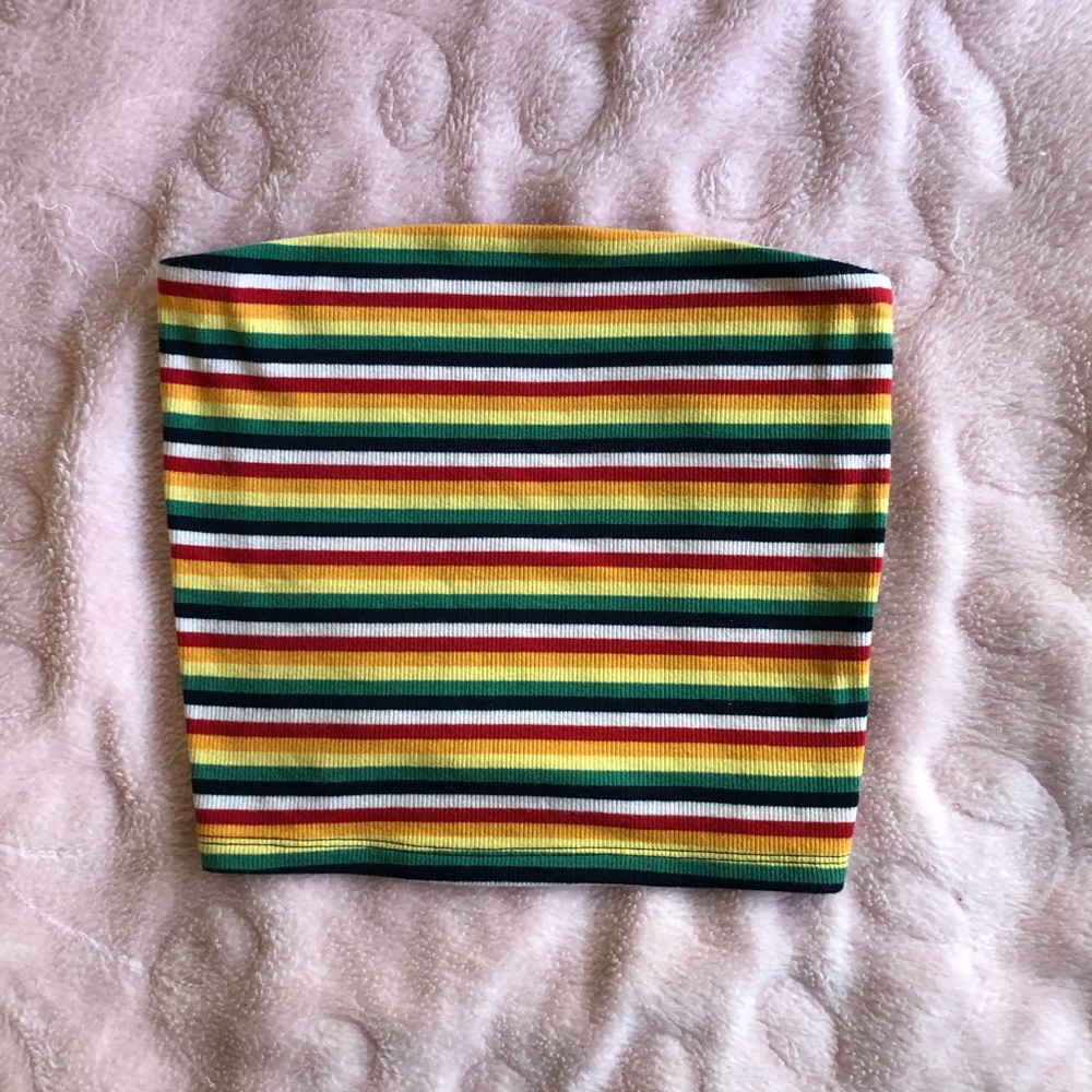 American Eagle rainbow tube top